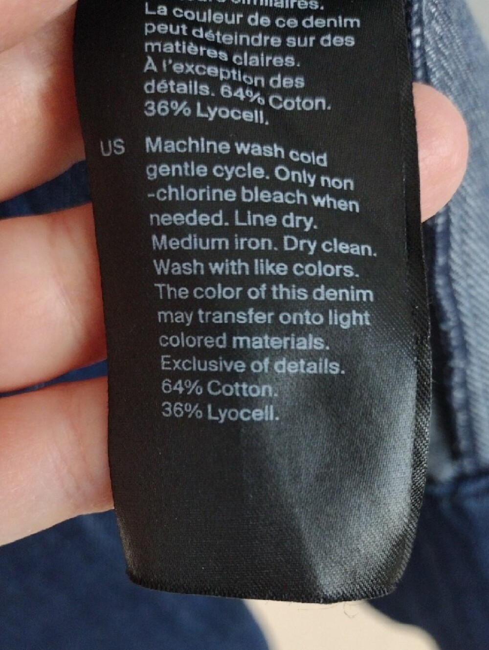 COS Denim Utility Midi Shirt Dress Indigo Blue Organic Cotton Tencel Size 12 - Picture 11 of 11
